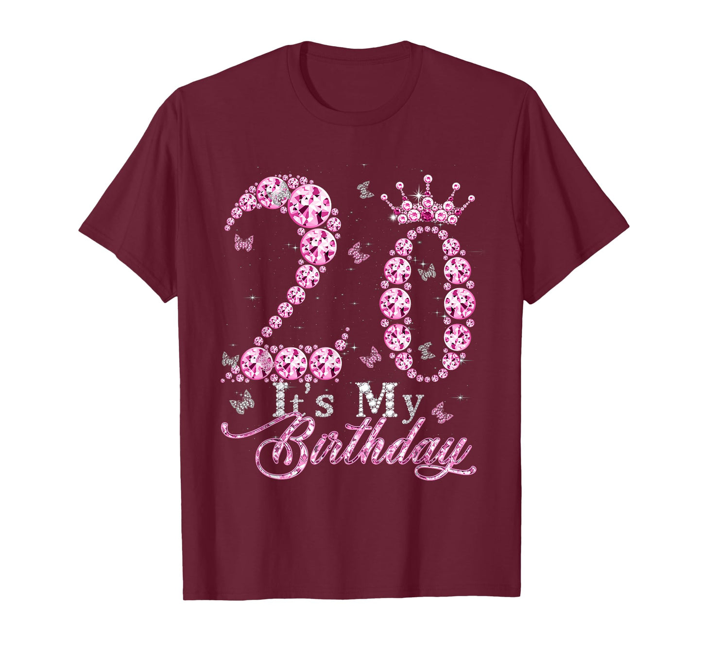 It's My 20th Birthday Queen Diamond Crown 20 Year Old Women T-Shirt