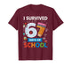 I Survived 67 Days of School Funny Kids Teacher Student Meme T-Shirt