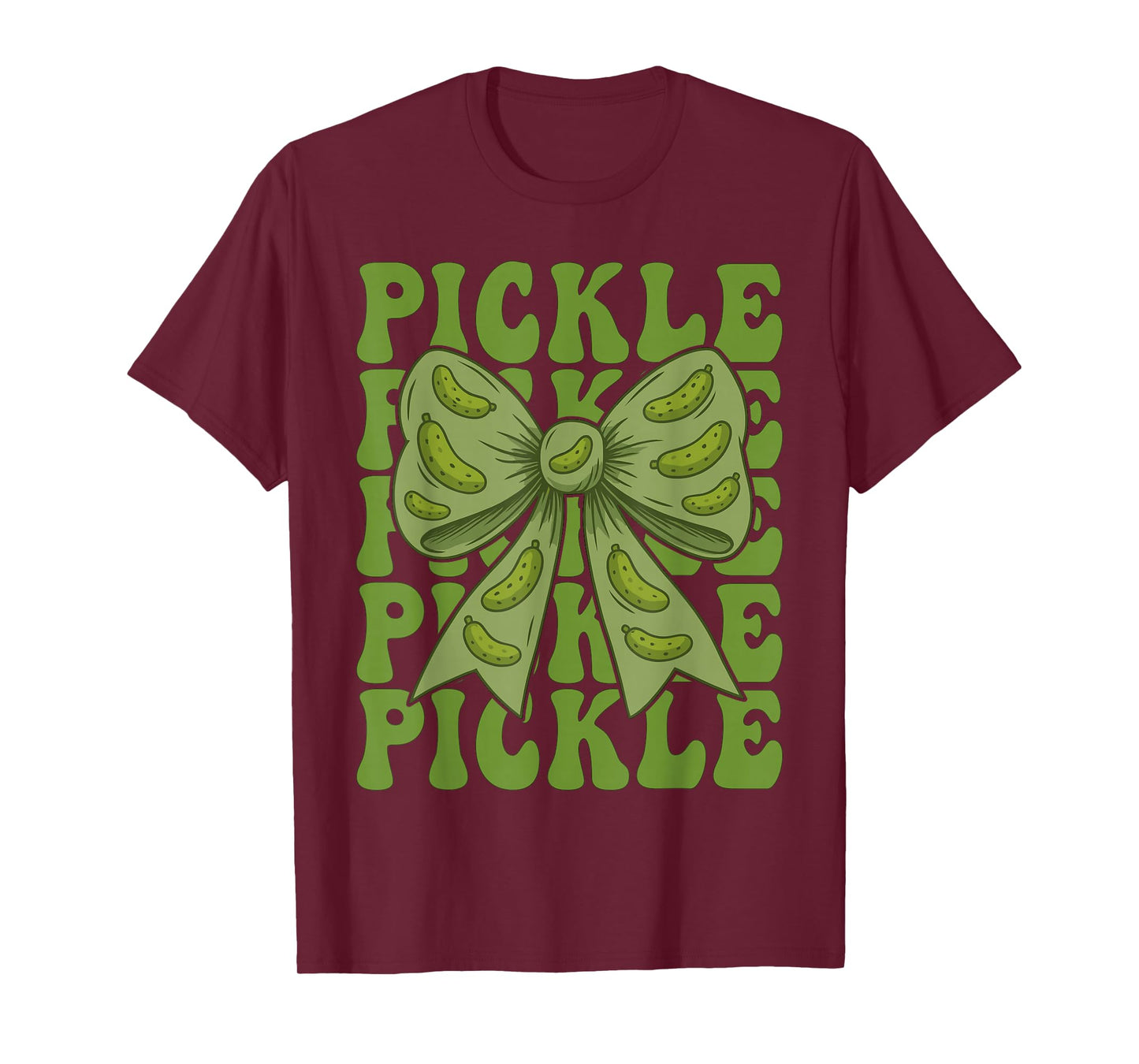 Funny Pickle Coquette Bow Retro Pickle Lover Women Girls Kid T-Shirt