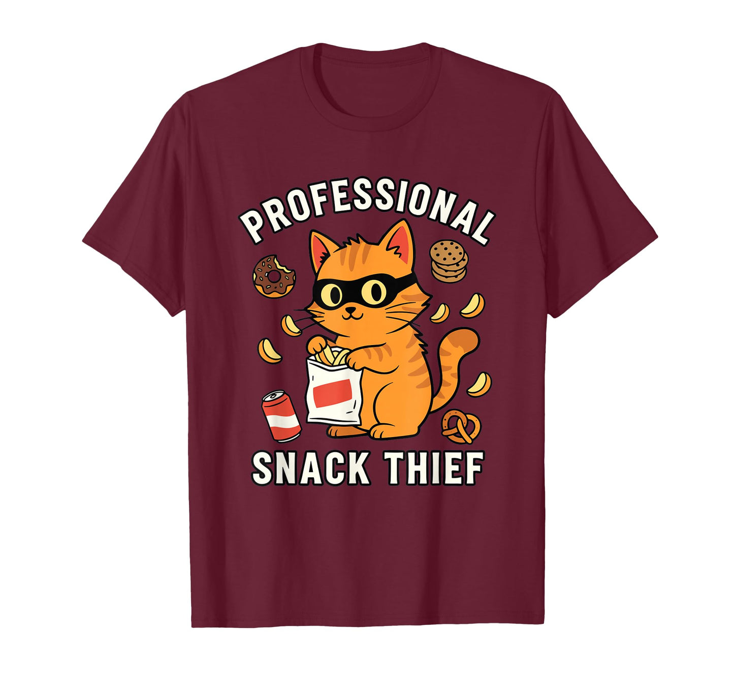 Professional Snack Thief Funny Cute Cat Food Lover Mom Dad T-Shirt