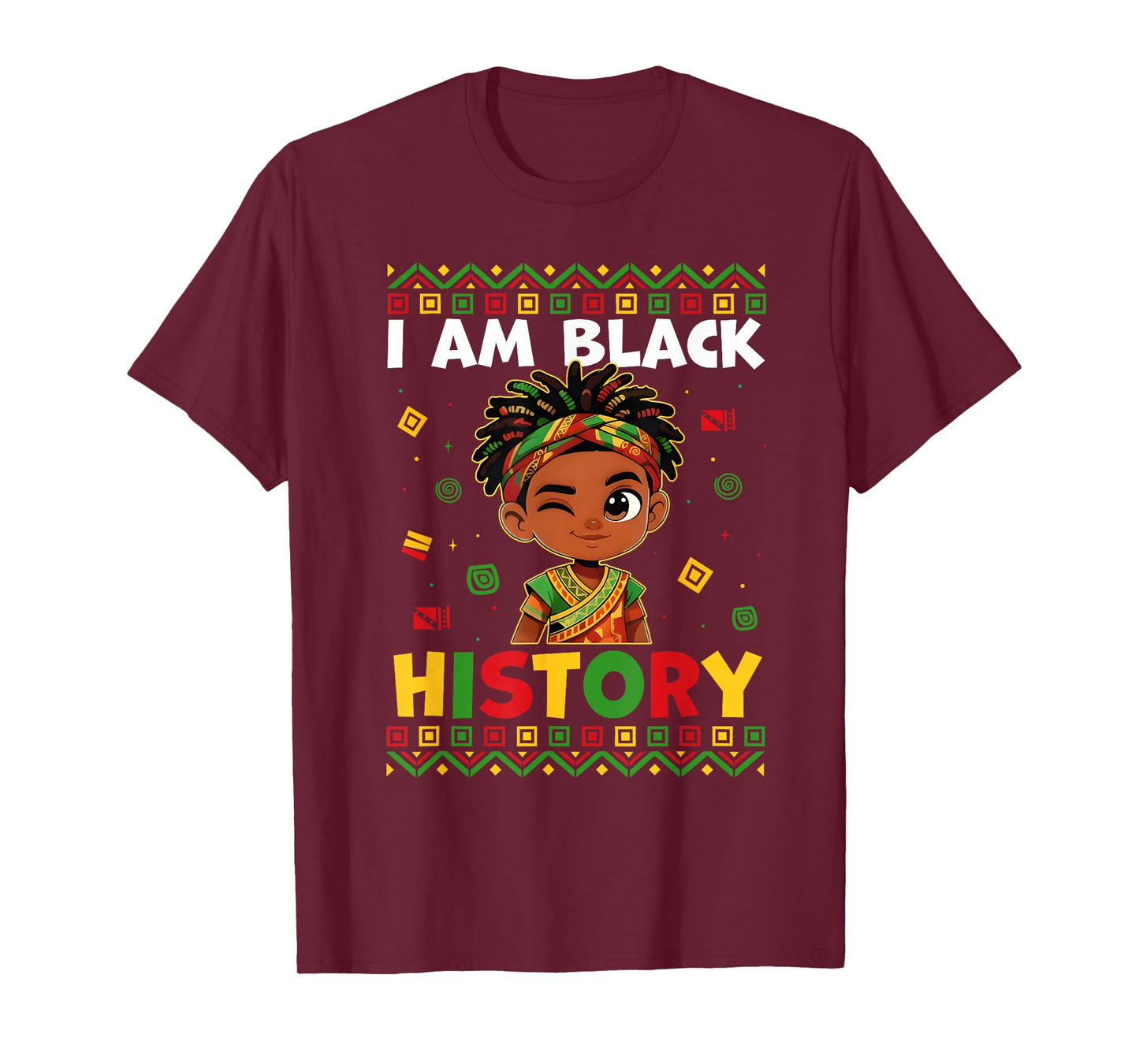 I Am Black History Month African American Dabbing Boys Kids T-Shirt