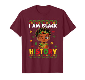 I Am Black History Month African American Dabbing Boys Kids T-Shirt