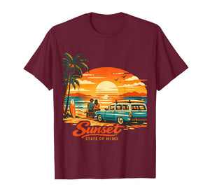 Beach Vibes 60s Sunset Surfers Retro T-Shirt