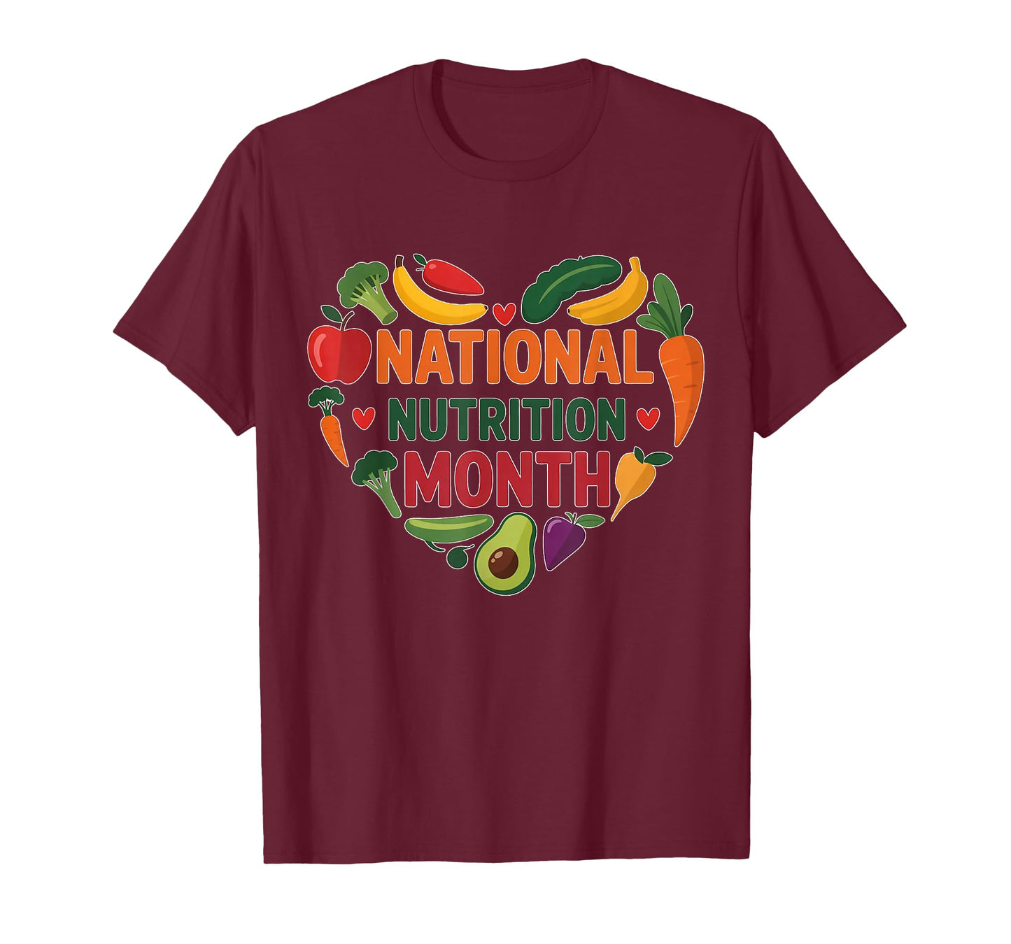 National Nutrition Month Healthy Eating Fruits Vegetables T-Shirt