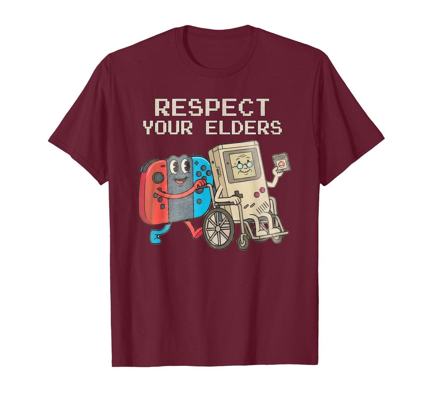 Respect Your Elders Gaming Control Retro Funny Gamer T-Shirt