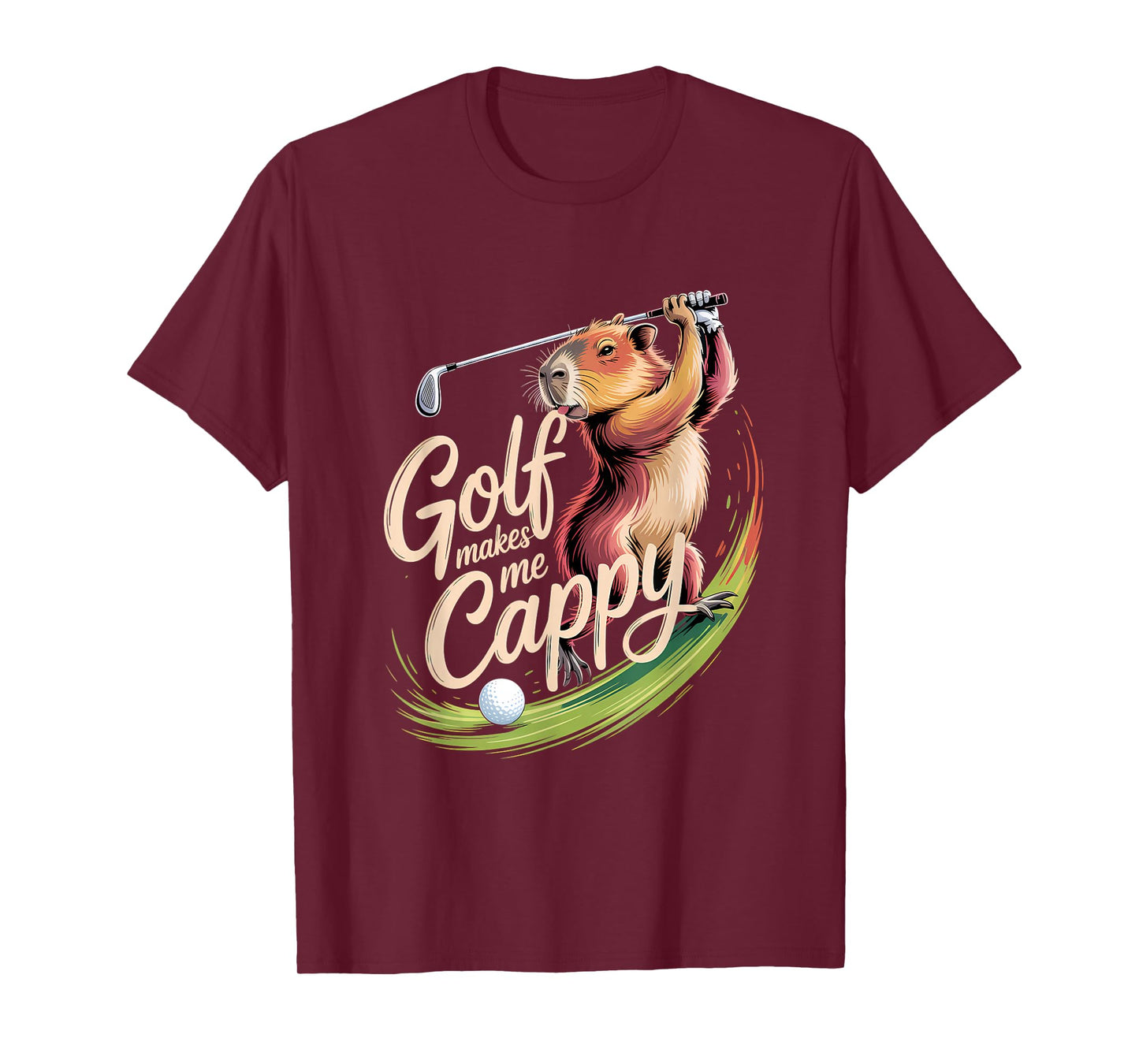 Golfer Capybara Pun Golfing Funny Golf T-Shirt