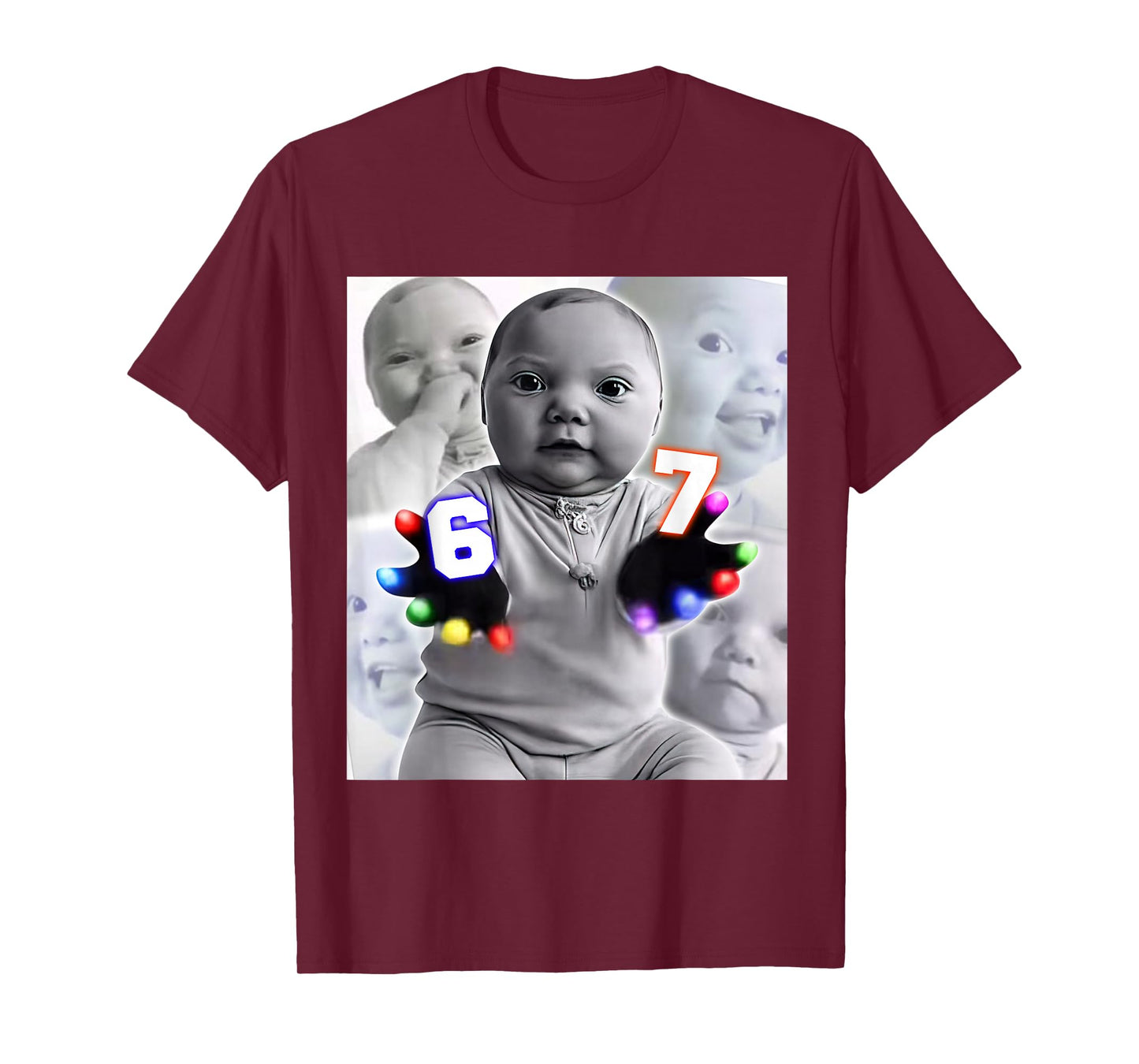 Gloving Niche Baby 67 Six Seven Hand Funny Ai Baby Meme T-Shirt