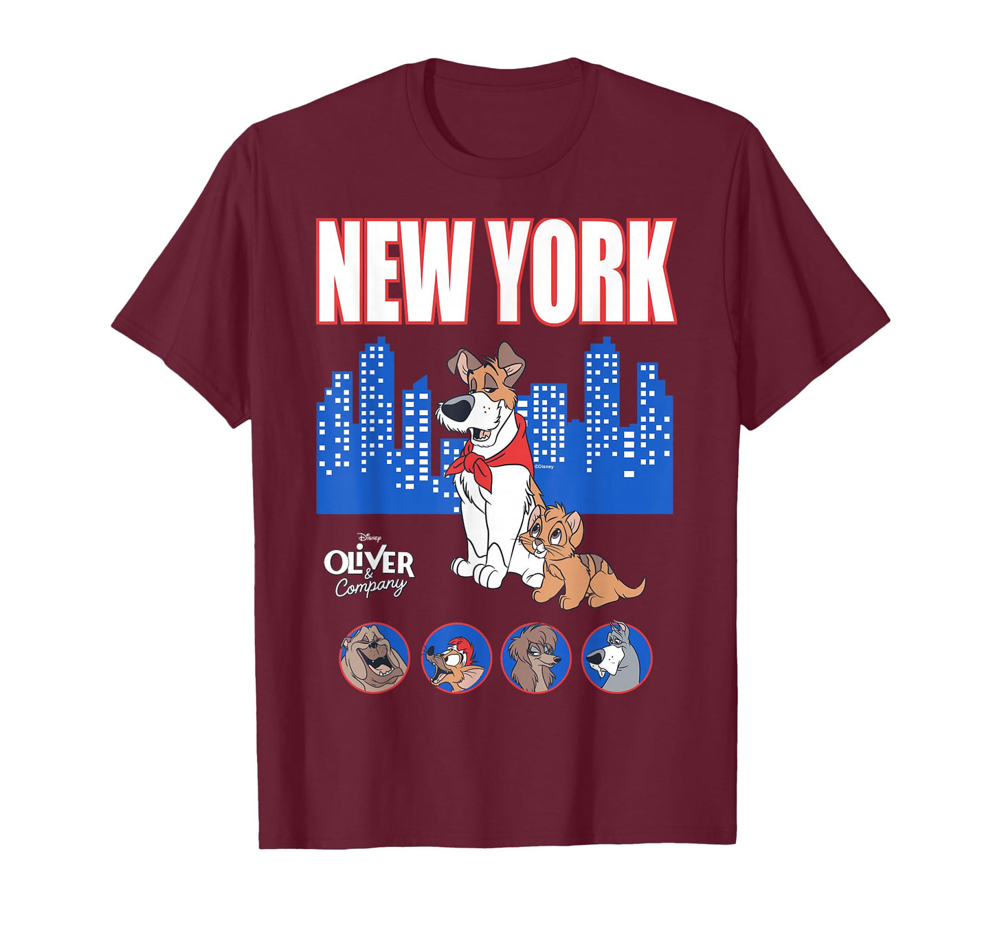 Disney Oliver & Company New York City Retro Skyline T-Shirt