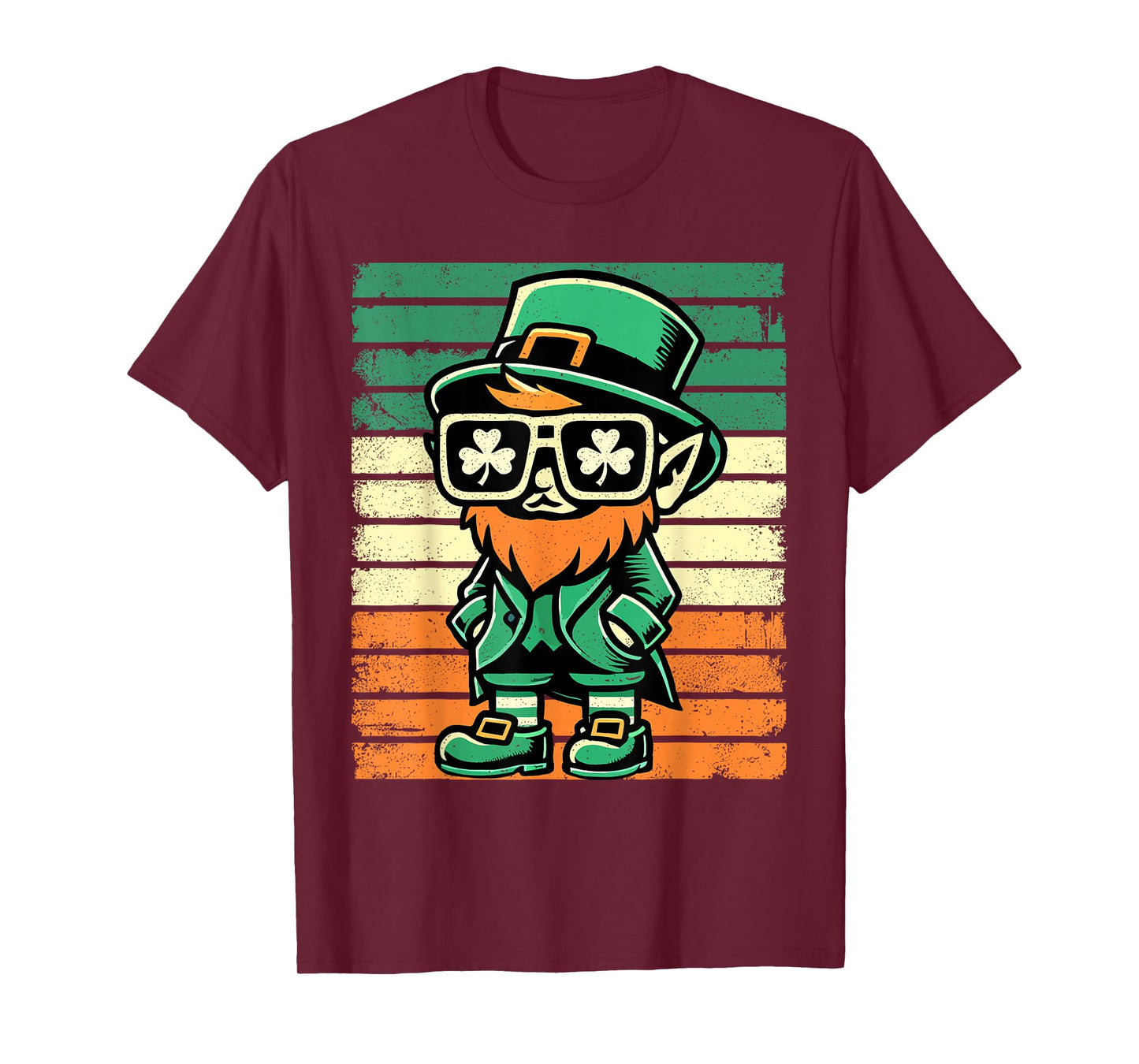 Retro Leprechaun St Patty's Shamrock Funny St Patrick's Day T-Shirt