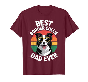 Funny Border Collie Design for Men Dad Border Collie Lovers T-Shirt