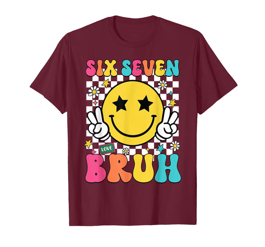 67 Meme Gen Alpha Slang 6 7 Six Seven Bruh Funny Boys Kids T-Shirt
