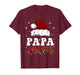 Papa Claus Funny Christmas Lights Pajama Family Matching T-Shirt