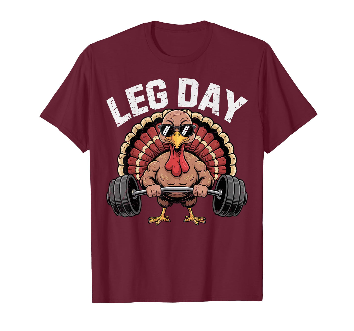 Funny Deadlifting Turkey Thanksgiving Leg Day Deadlift Men T-Shirt
