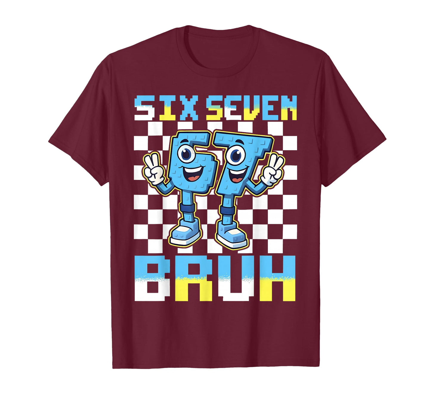 Cute Six Seven 67 Brainrot Bruh Gift for Men Boys Kids Youth T-Shirt