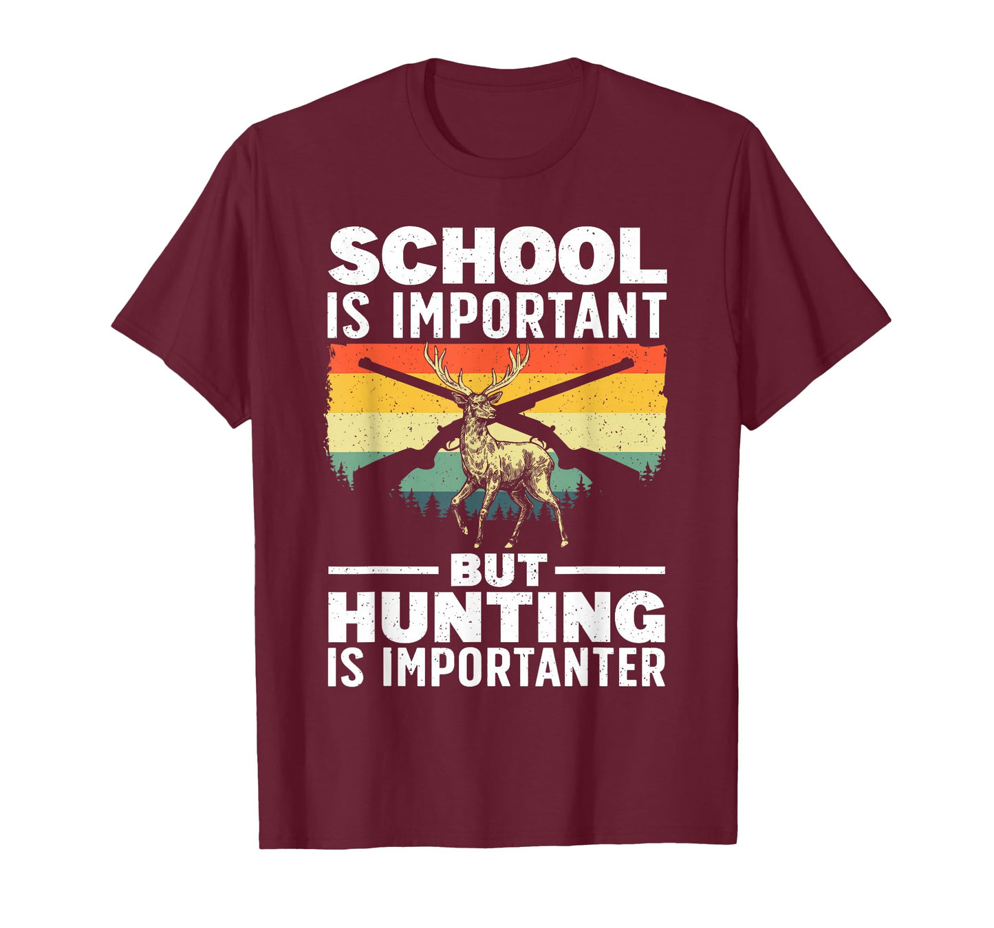 Deer Hunting Art for Kids Boys Wildlife Hunter Deer Hunting T-Shirt