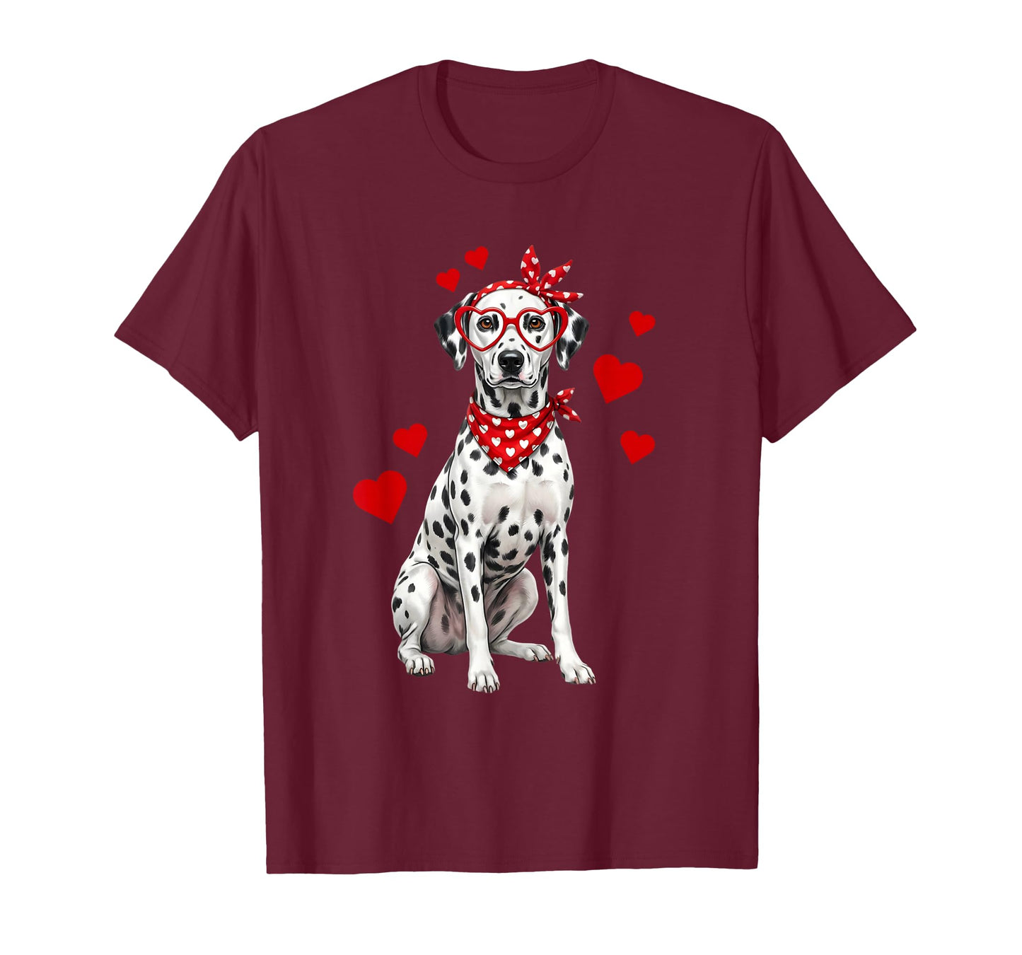 Dalmatian Valentines Day Dog Lover Heart T-Shirt
