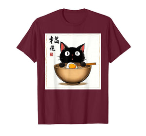 Cute Ramen Cat Kawaii Japanese Anime Cat Lover T-Shirt