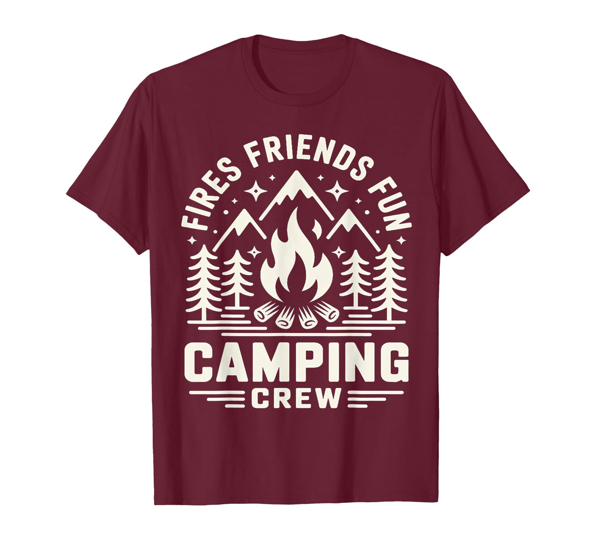 Fires Friends Fun Camping Crew Camp Campfire Vacation T-Shirt