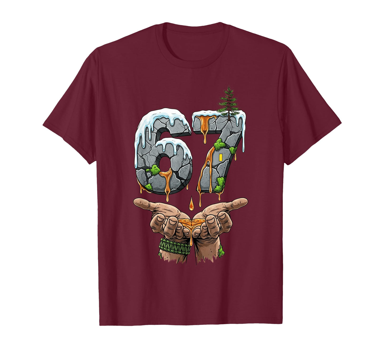 Hiking 67 Six Seven Funny Gen Alpha Meme Drip T-Shirt