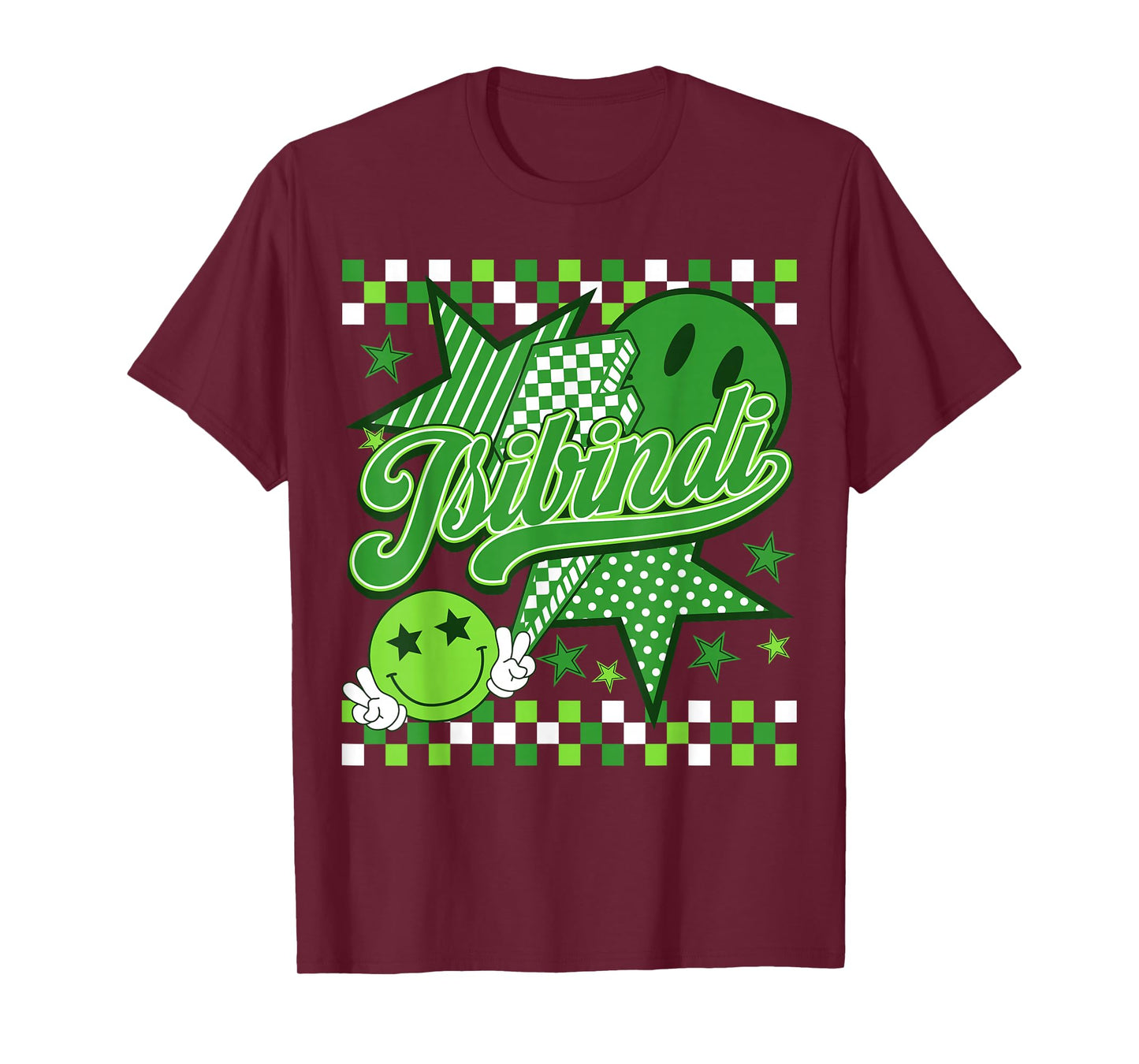 Team Isibindi Checkered Retro School Spirit House Day T-Shirt