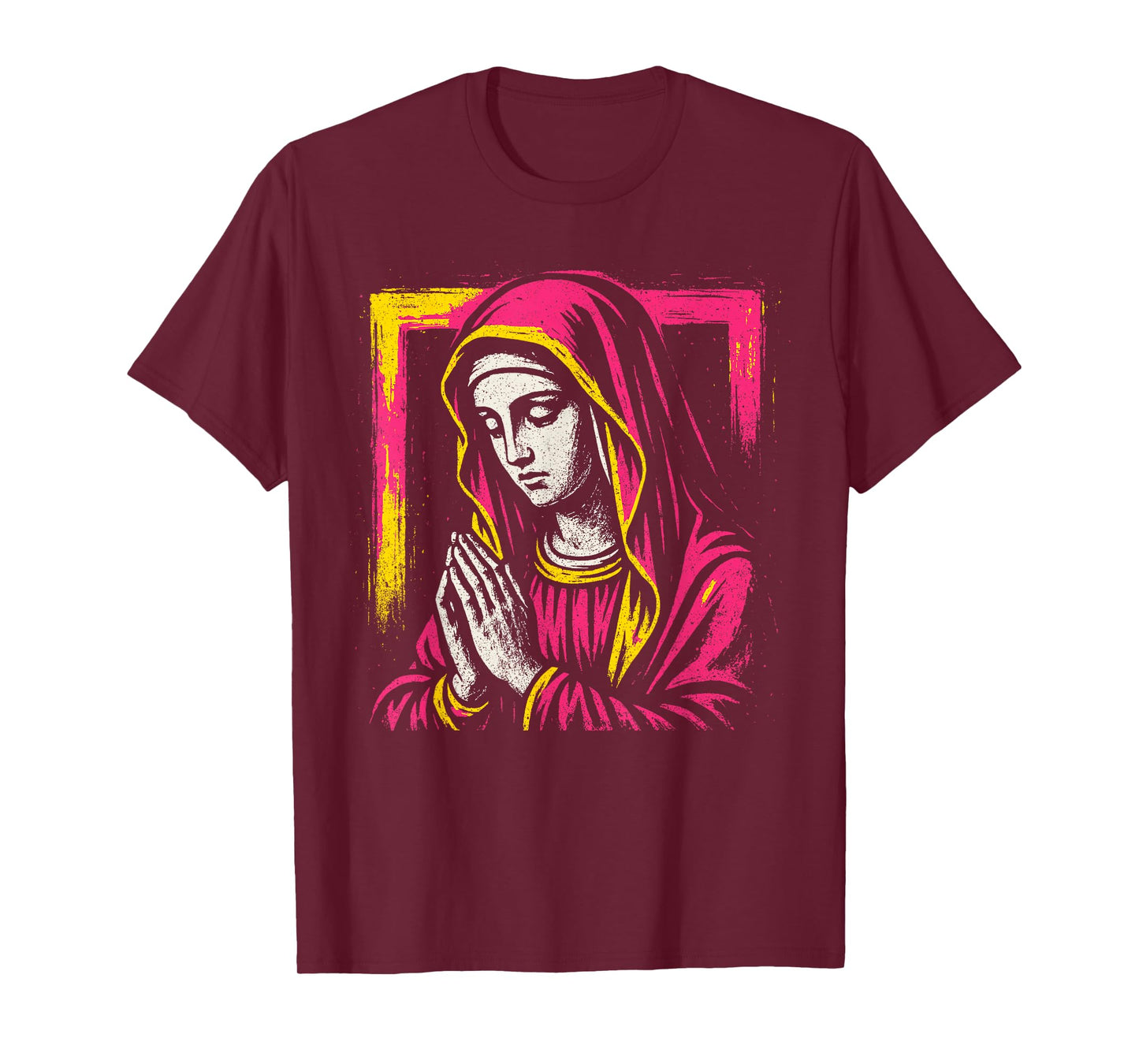 Virgin Mary - Vintage Graphic Christian Faith T-Shirt