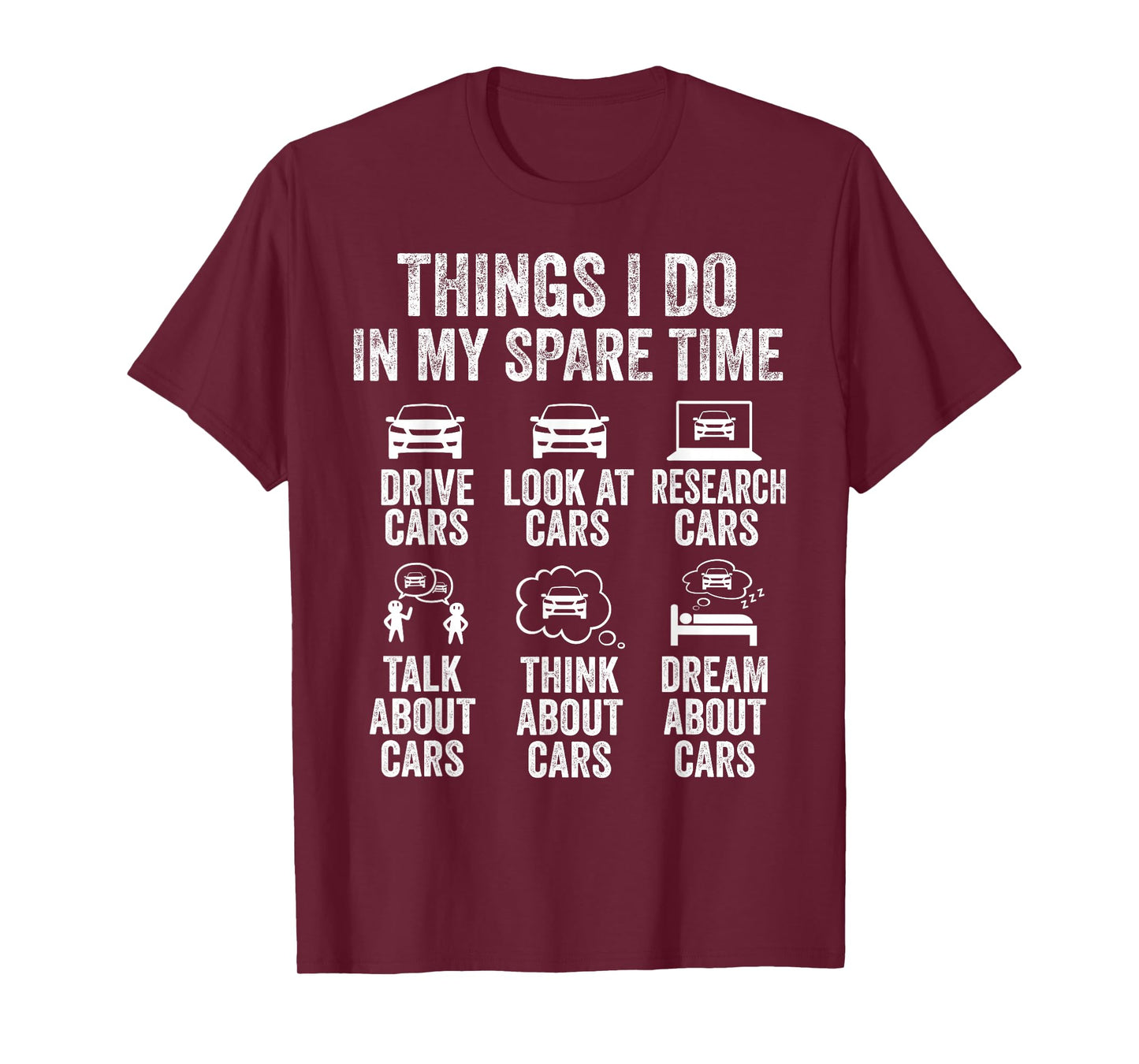 Things I Do in My Spare Time Funny Car Guy Mechanic Garage T-Shirt