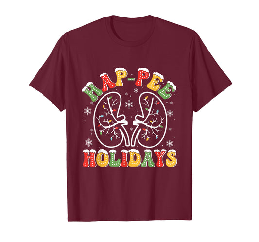 Funny Kidney Christmas Urology Nephrology Healthcare Nurse T-Shirt