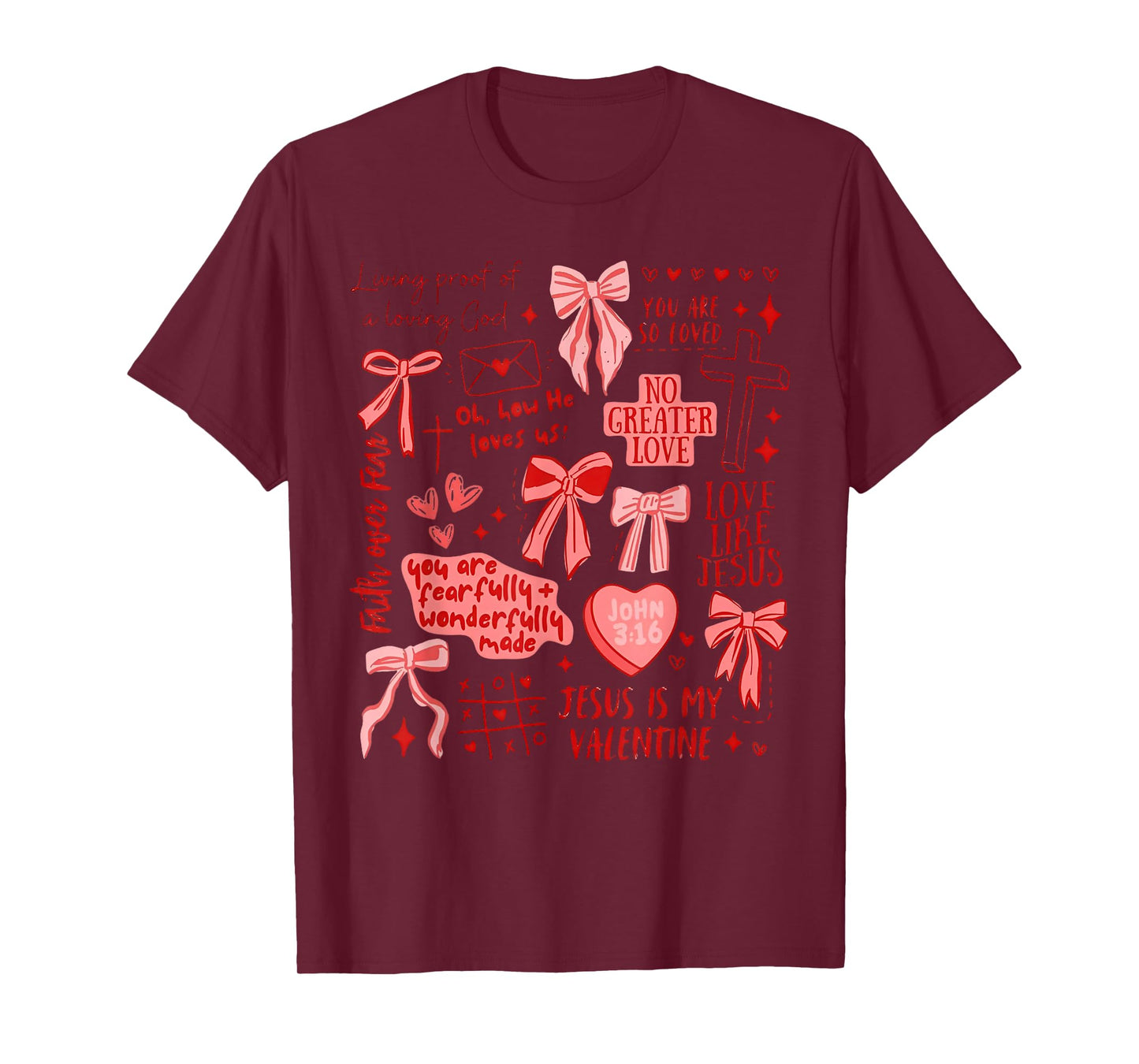 Christian Jesus is My Valentine Day Religious Heart Women T-Shirt
