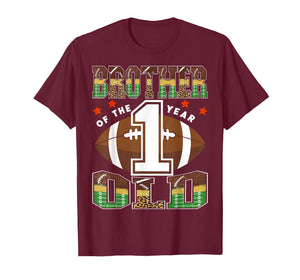 Brother of The 1 Year Old Football First Birthday Kid T-Shirt