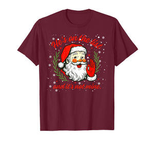 He's on The List not Mine Santa Funny Christmas Xmas Pajama T-Shirt