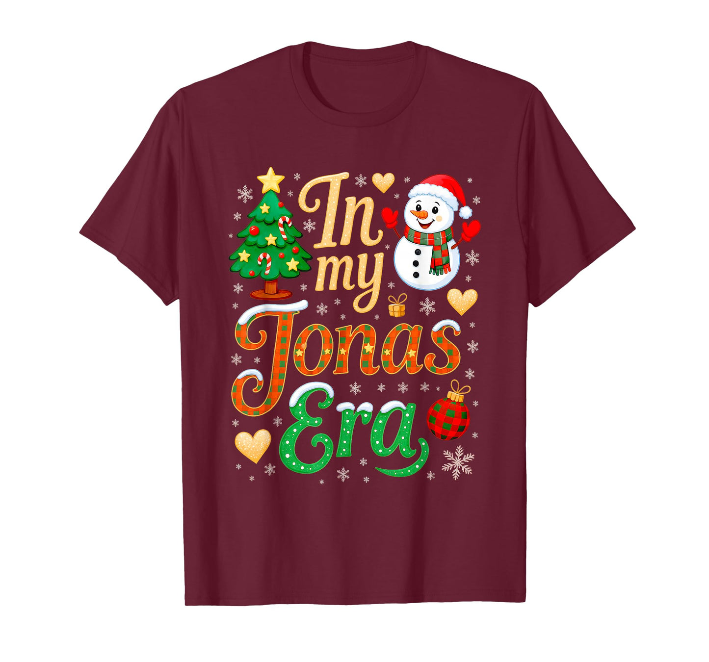 in My Jonas Era Funny Jonas Heart Christmas Shirt Men Women T-Shirt