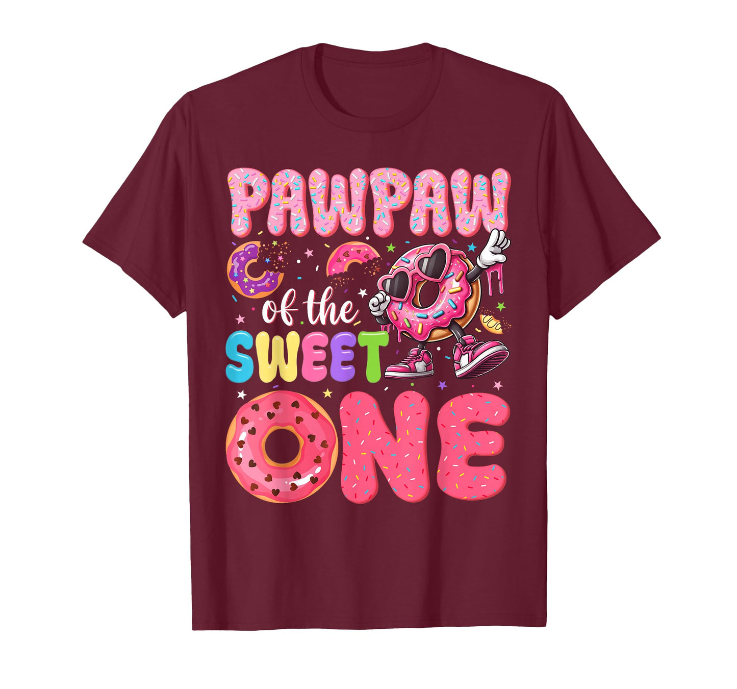 Pawpaw of The Sweet One 1st Birthday Donut Bday Party T-Shirt