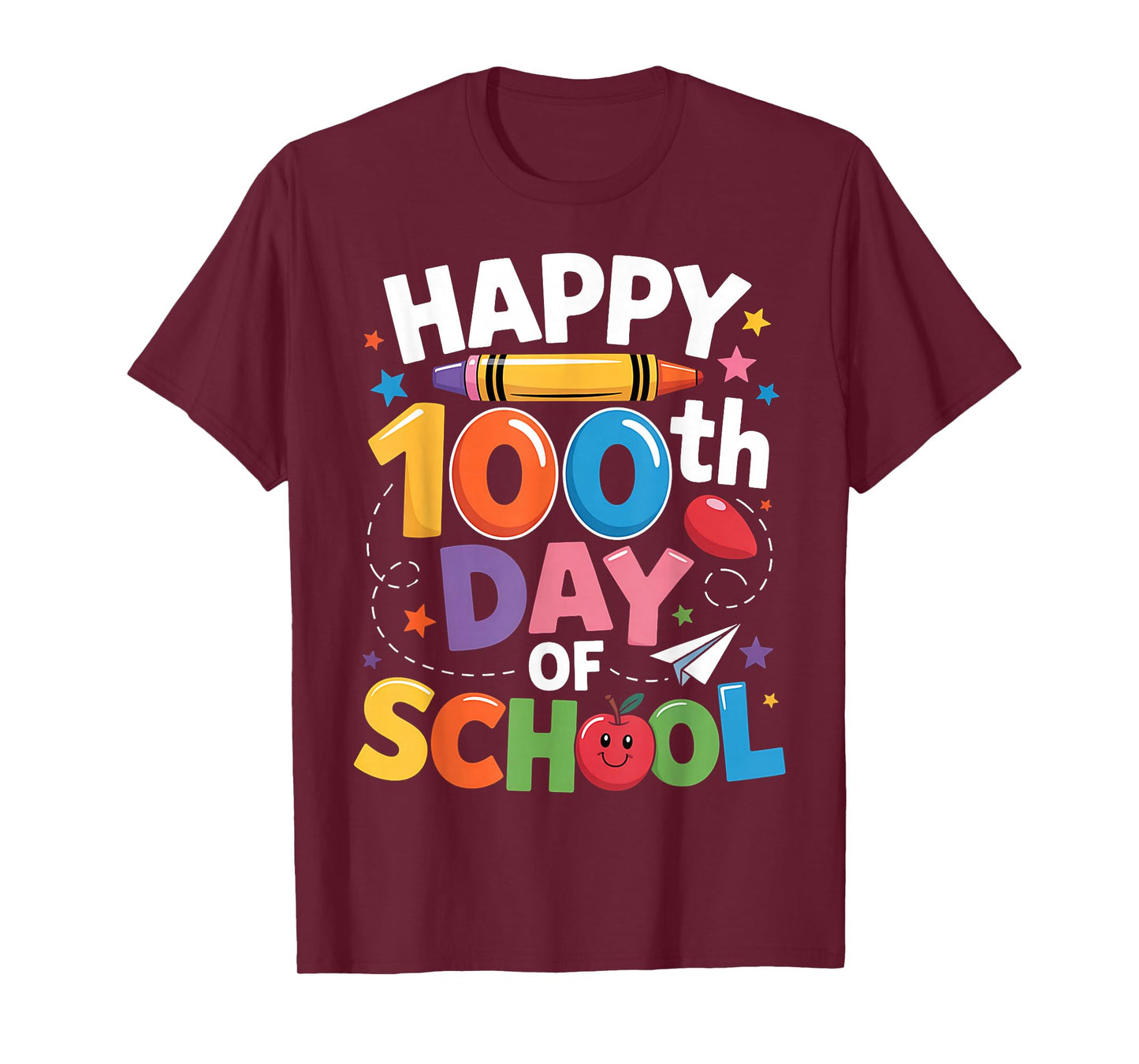 Happy 100th Day of School Kids - Fun & Colorful School T-Shirt