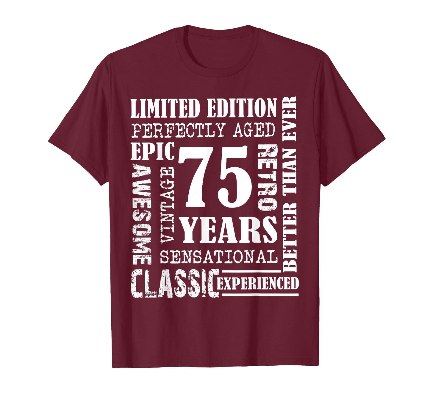75th Birthday Tee Gift Vintage Awesome Epic Retro 75 Yrs Old T-Shirt