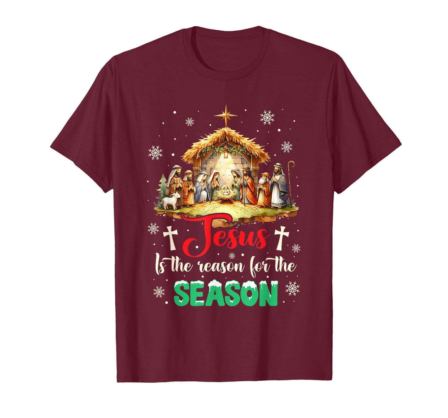 Jesus is The Reason for The Season Christian Faith Christmas T-Shirt