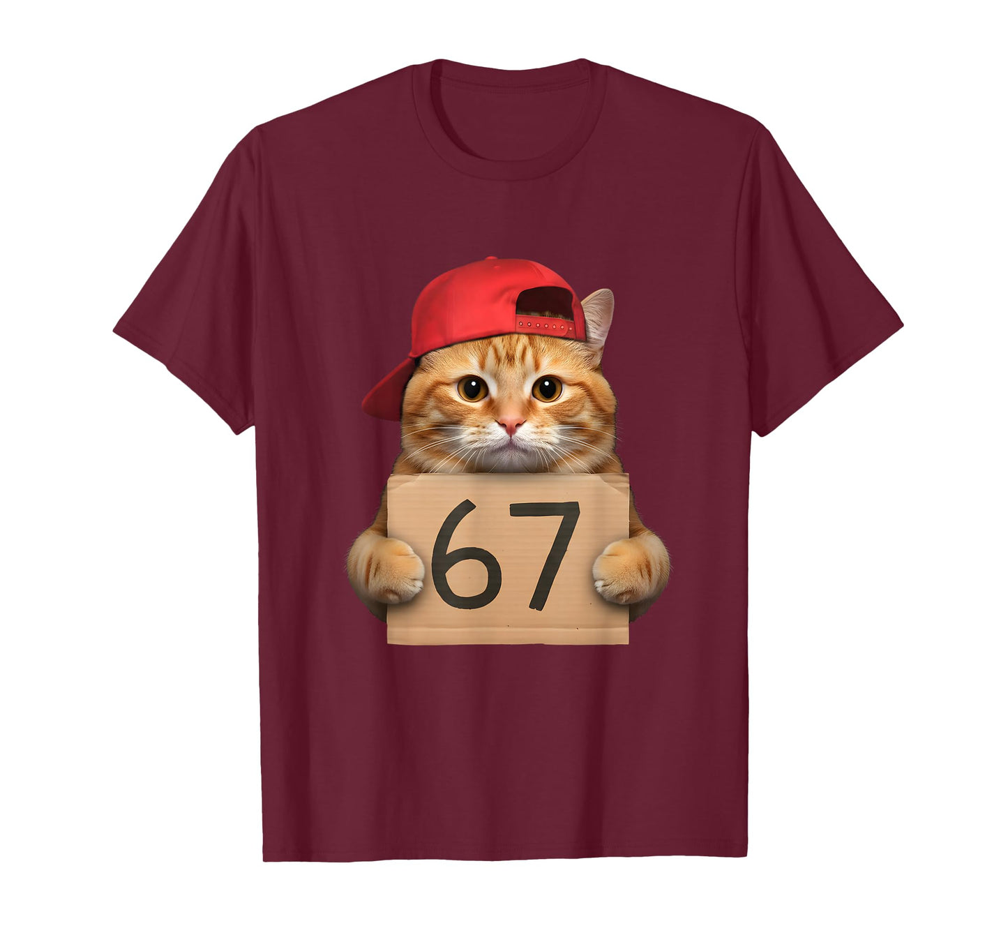 67 Cat Shirt Boys Girls Teen 67 Mem with Cat Six Seven T-Shirt