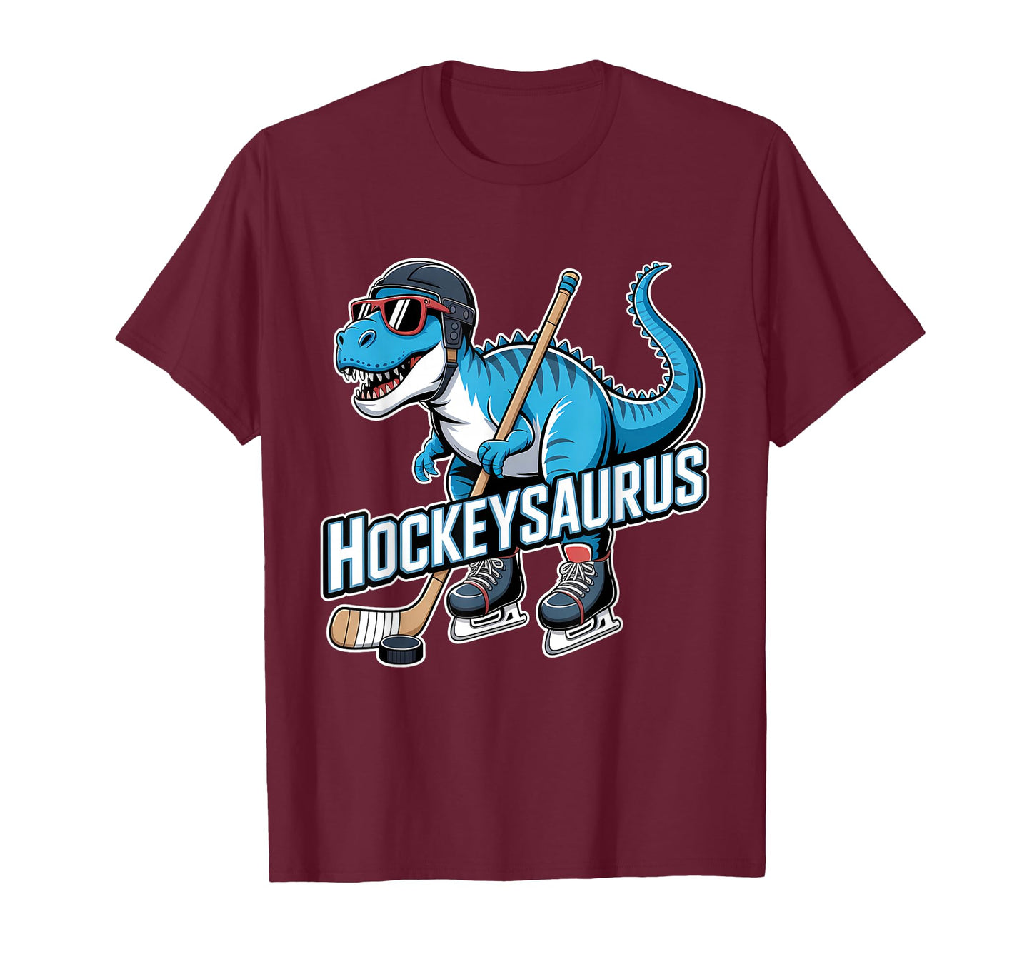 Hockeysaurus Funny Dinosaur T-Rex Dino Ice Hockey Saurus T-Shirt