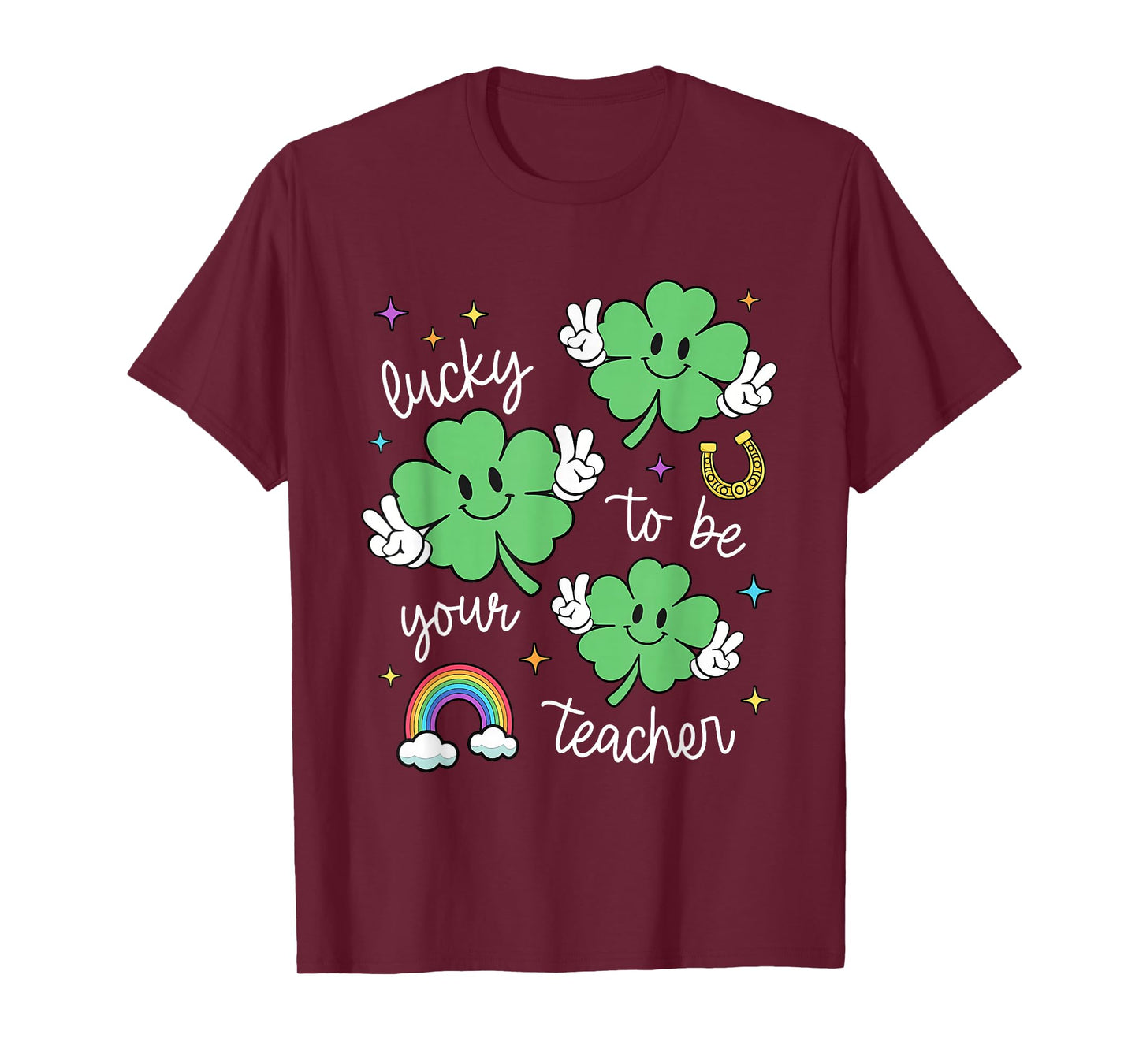 St Patrick's Day Teacher Lucky Teacher Retro St Patrick T-Shirt
