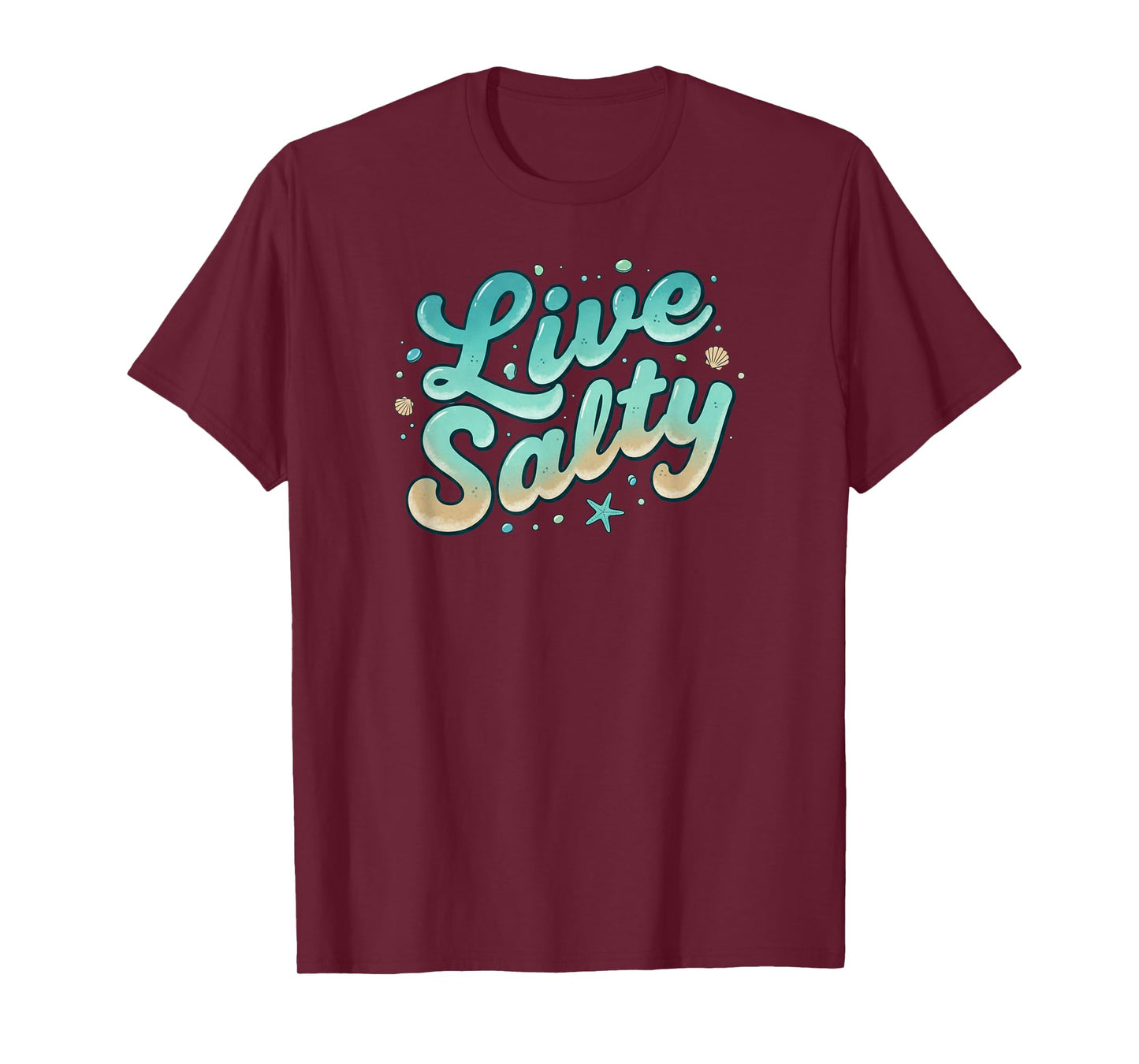 Live Salty Retro Beach Vibes Sea Salt Ocean Lovers T-Shirt
