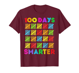 100 Days Smarter Happy 100th Day of School Student Teacher T-Shirt