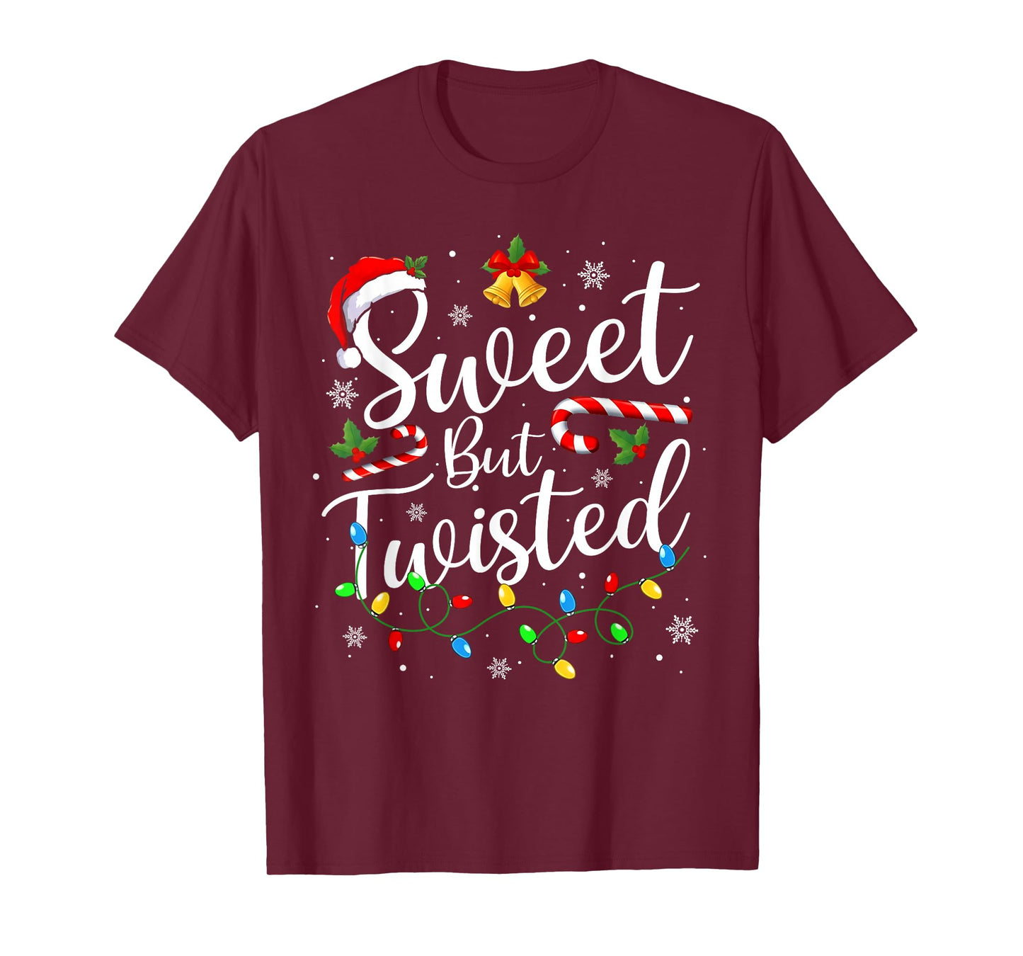 Sweet But Twisted Funny Christmas Candy Cane Xmas Holiday T-Shirt
