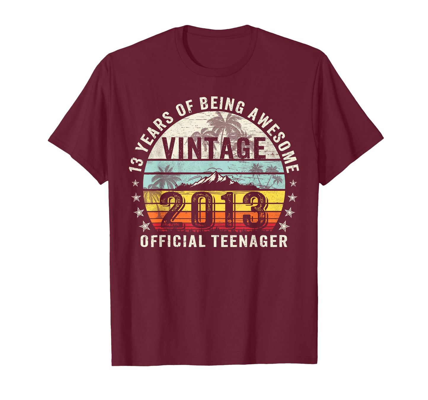 Vintage 2013 Official Teenager 13th Birthday Gifts 13 Yr Old T-Shirt