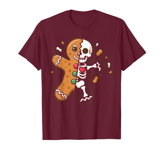 Xray Gingerbread Man Skeleton Christmas Nurse Radiology Tech T-Shirt