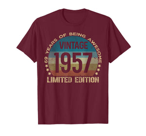 69 Year Old Gifts Vintage 1957 Limited Edition 69th Birthday T-Shirt