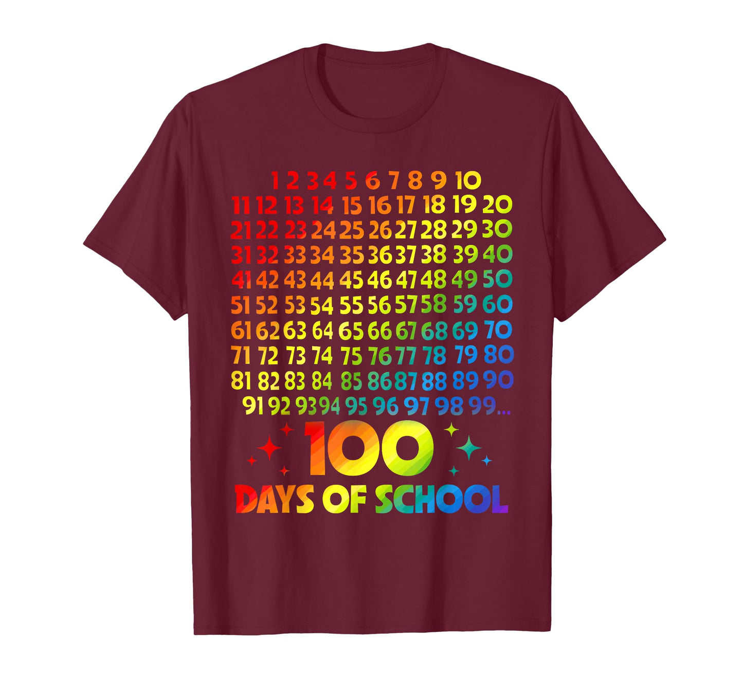 100 Days of School Shirts Teacher Kids Math Number 100th Day T-Shirt