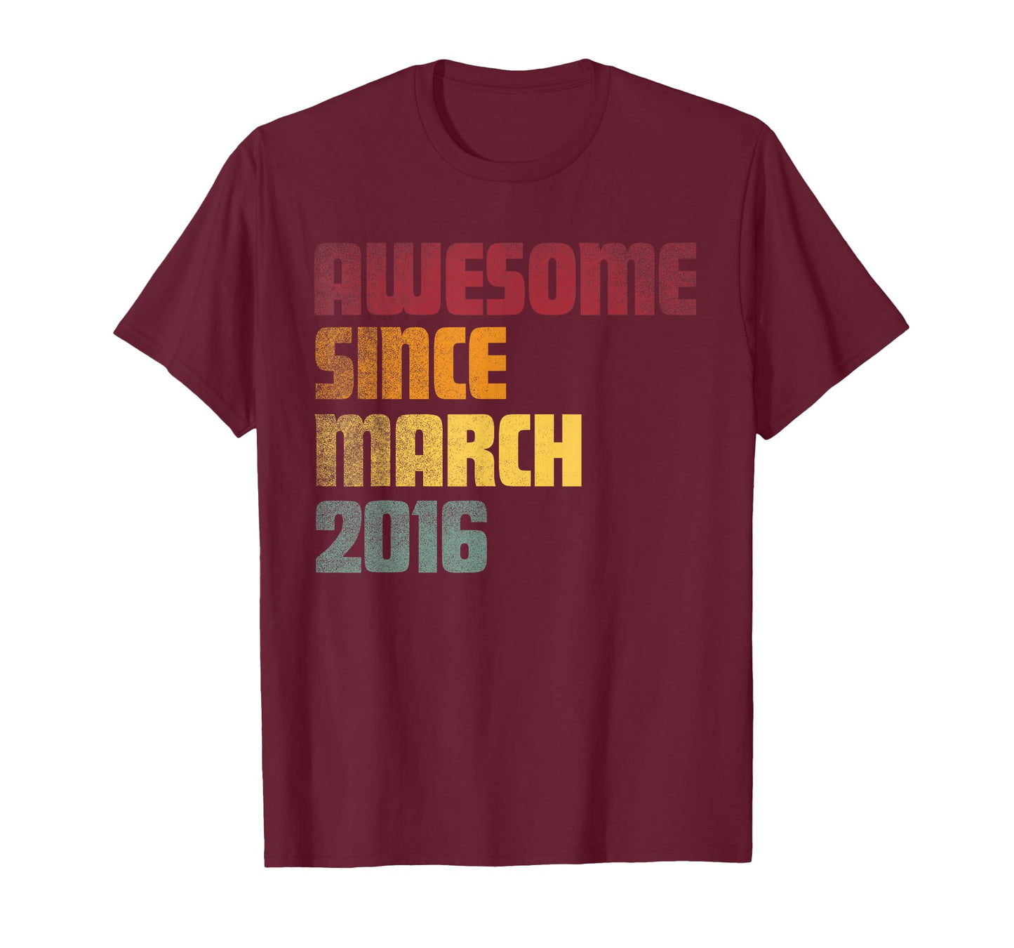 Awesome Since March 2016 10th Birthday - Vintage T-Shirt
