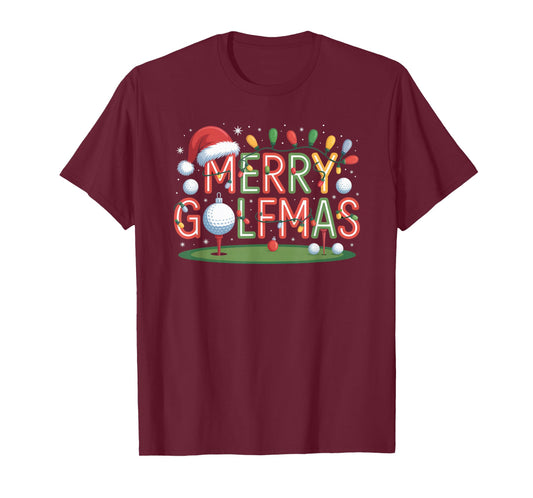 Merry Golfmas Christmas Golfer Holiday Humor T-Shirt