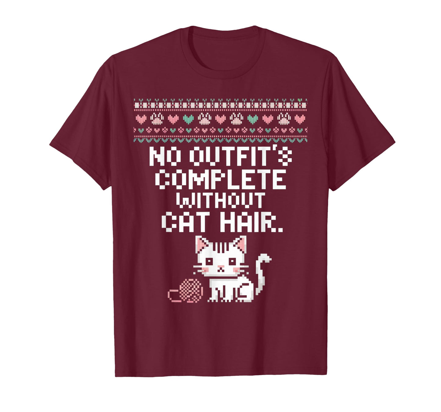 No Outfits Complete Without Cat Hair Funny Cat Lover T-Shirt