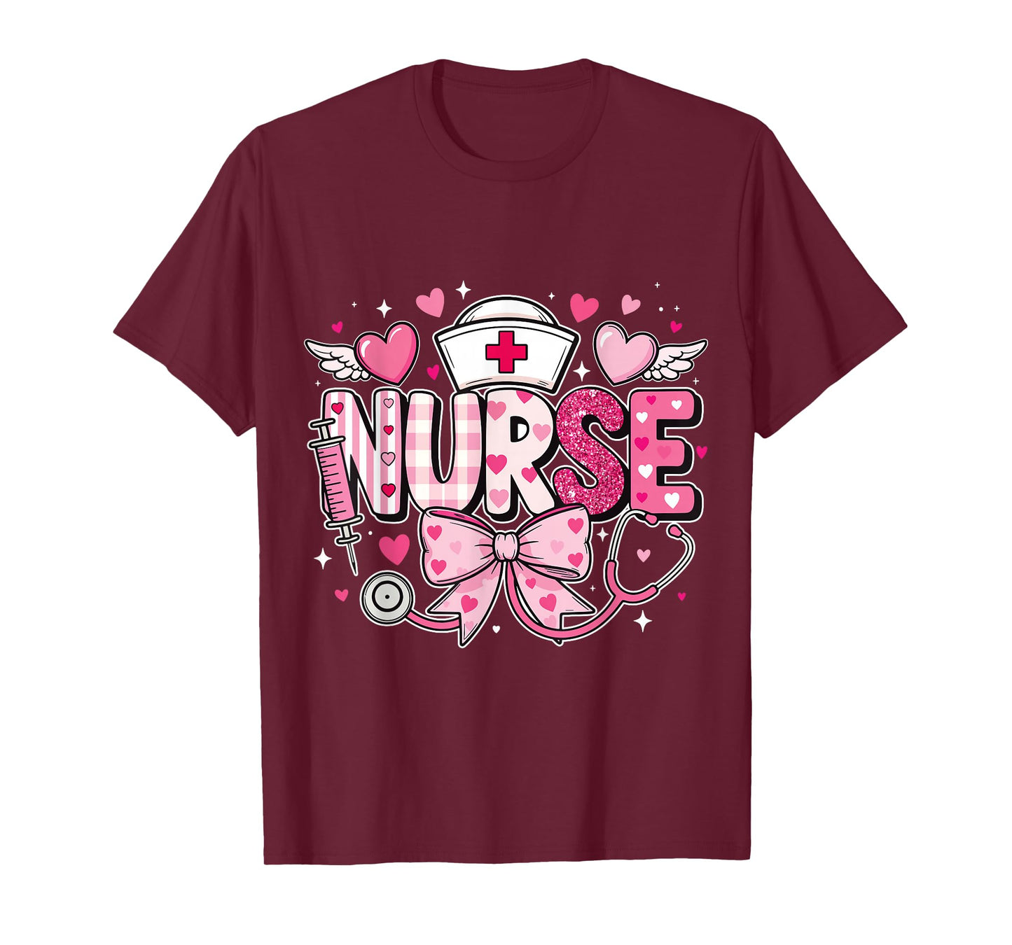 Nurse Valentines Day Cute Stethoscope RN Nursing Life T-Shirt