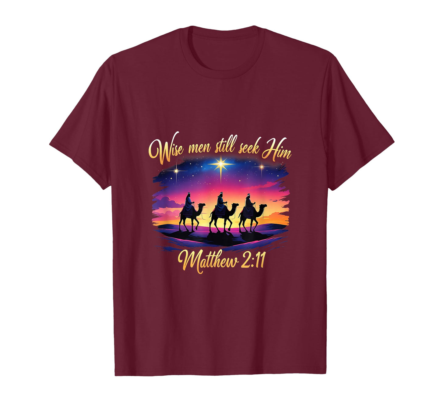 Religious Christmas Wise Men Still Seek Him 3 Kings T-Shirt